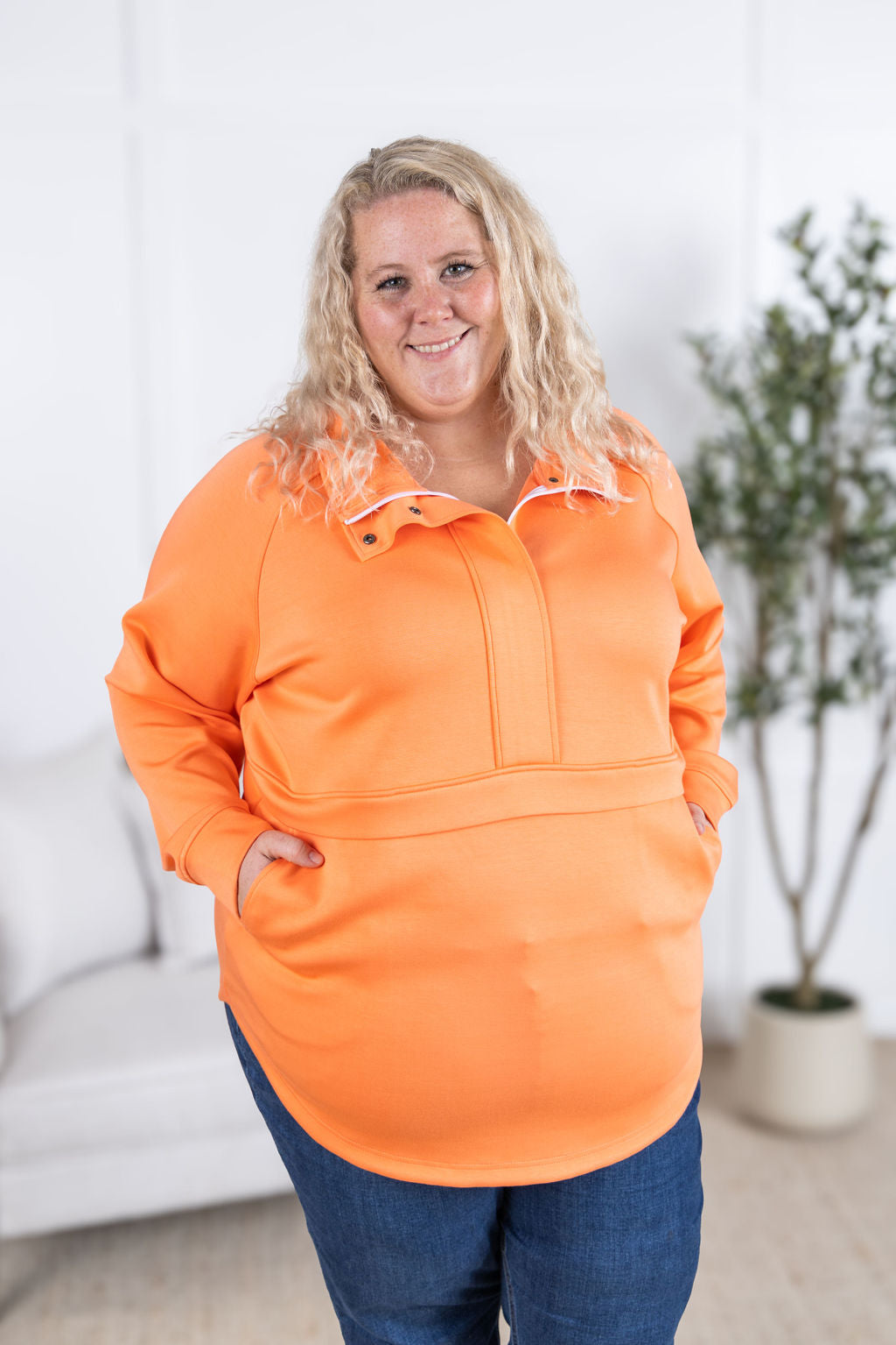 IN STOCK Mia Scuba Halfzip - Dreamsicle