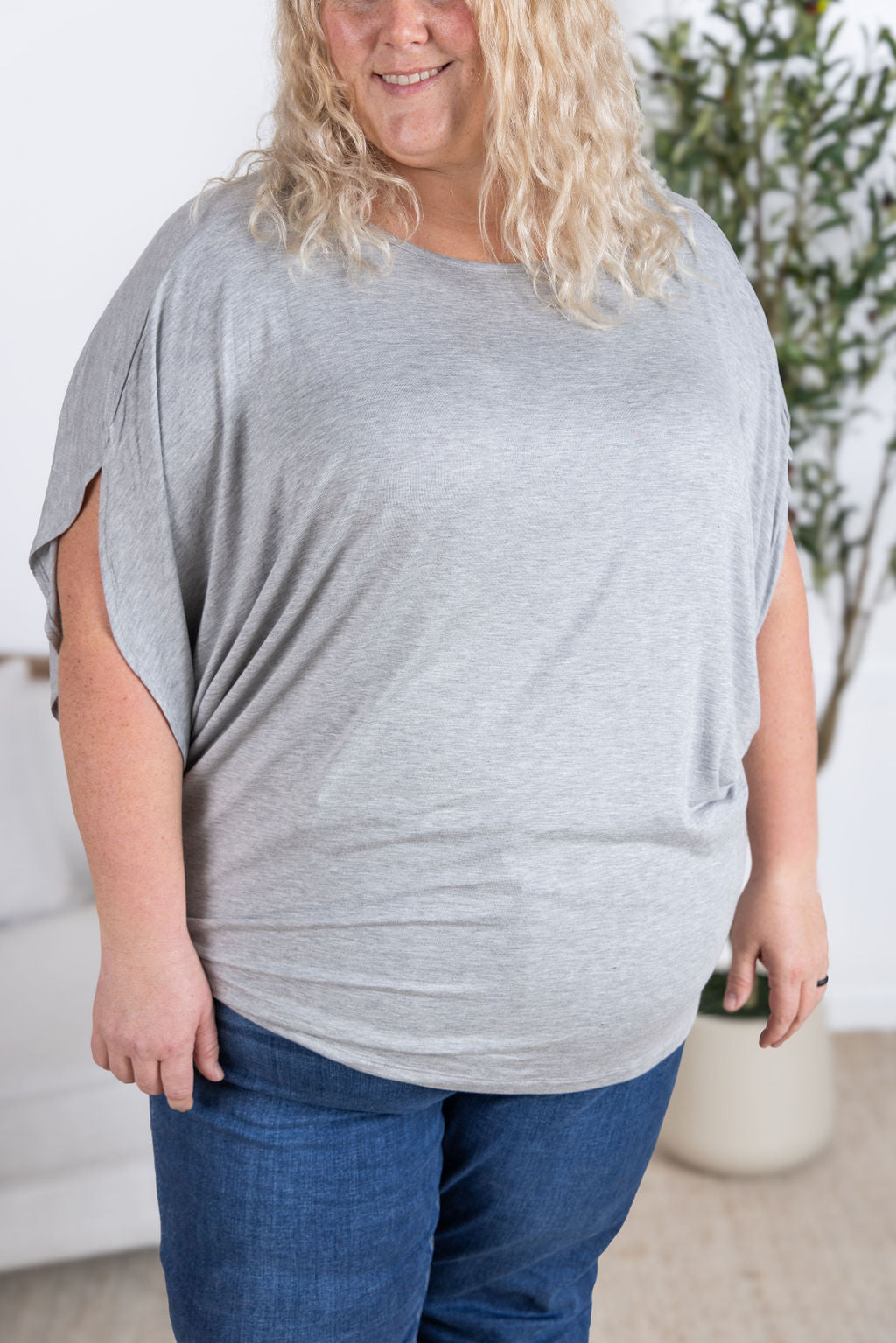 IN STOCK Darcy Dolman Top - Light Grey FINAL SALE