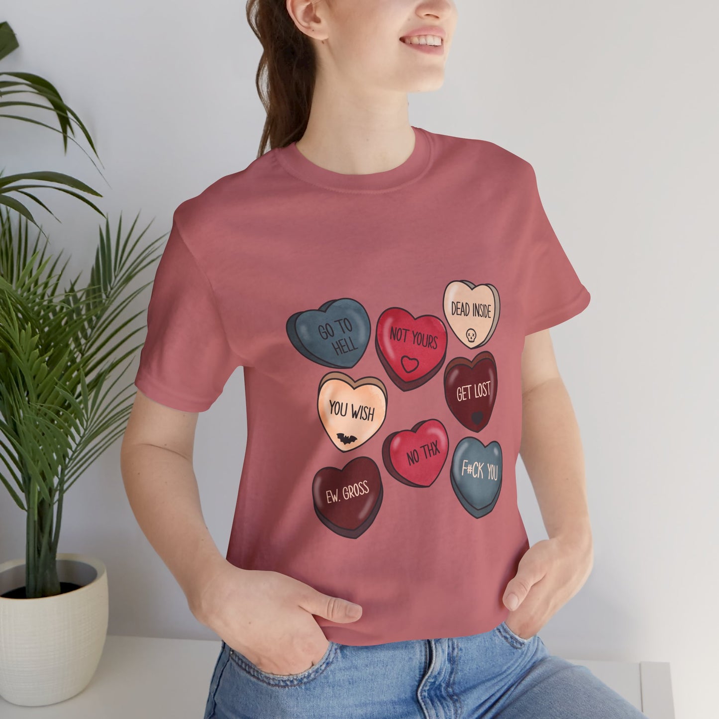Sassy Candy Hearts Graphic Tee