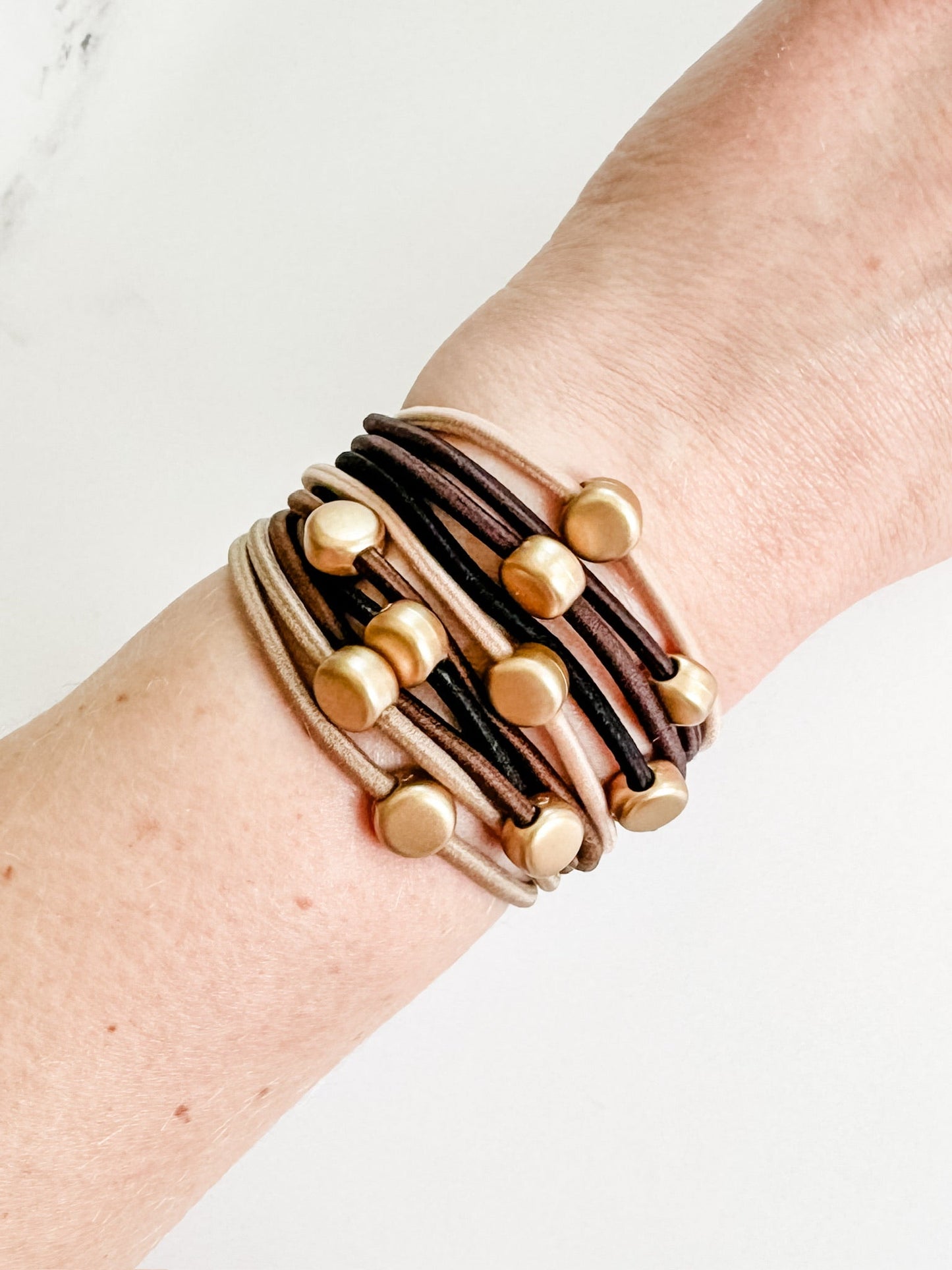 IN STOCK Hair Tie Bracelet Sets - Neutral Gold Accents | Hair Accessories FINAL SALE