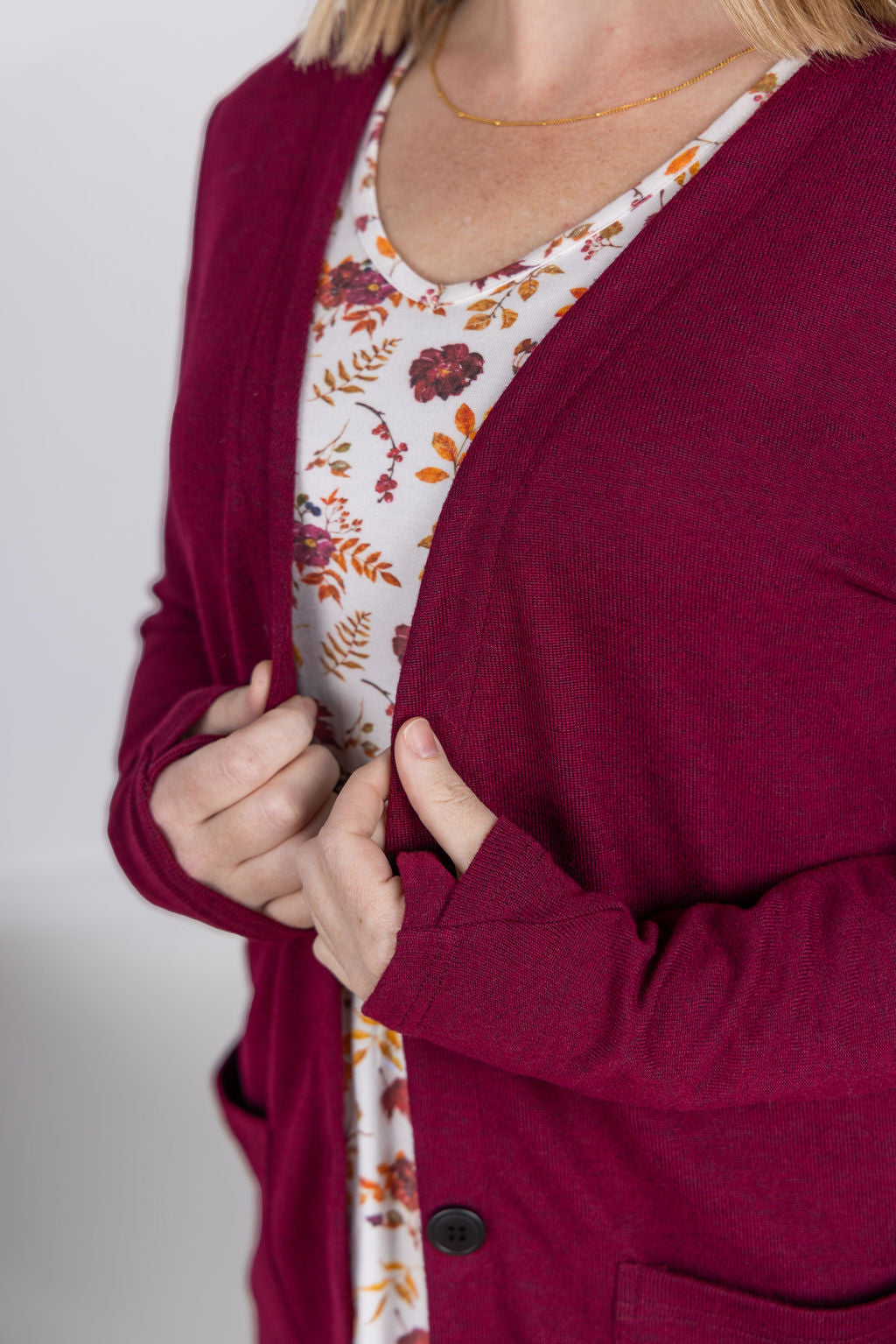 IN STOCK Cori Cardigan - Burgundy