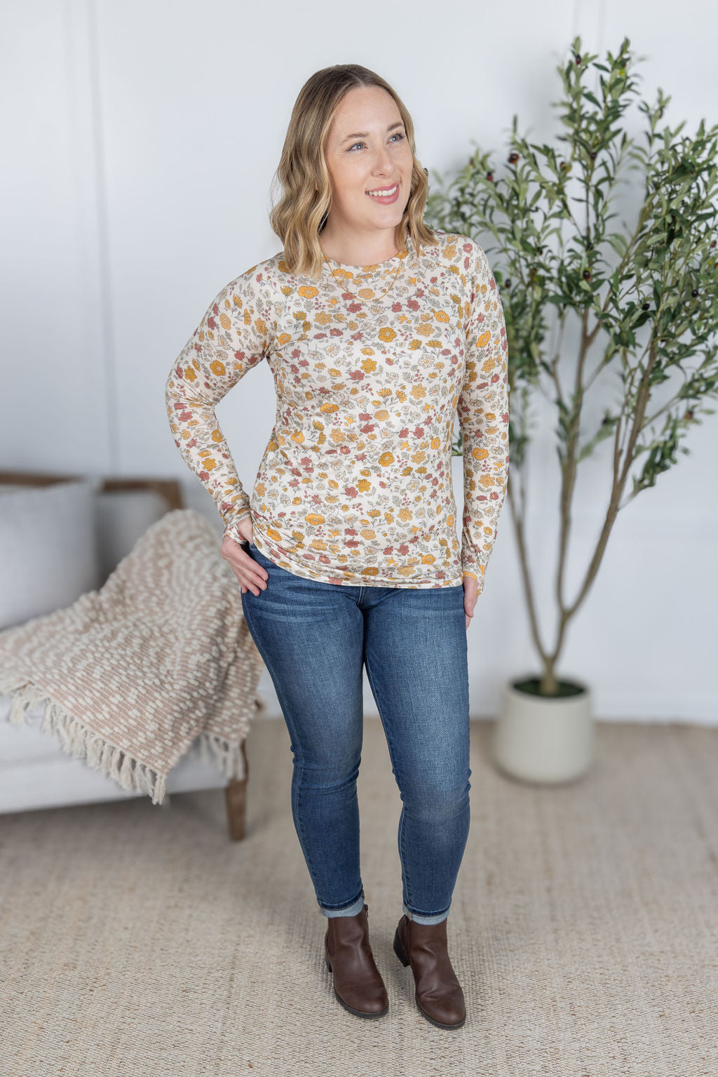 IN STOCK Blair Long Sleeve Top - Fall Vintage Floral