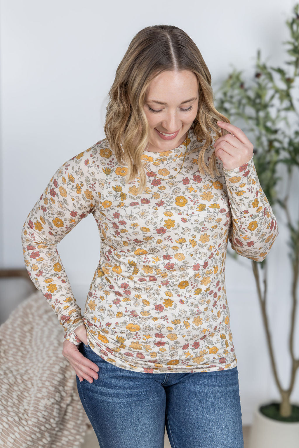 IN STOCK Blair Long Sleeve Top - Fall Vintage Floral