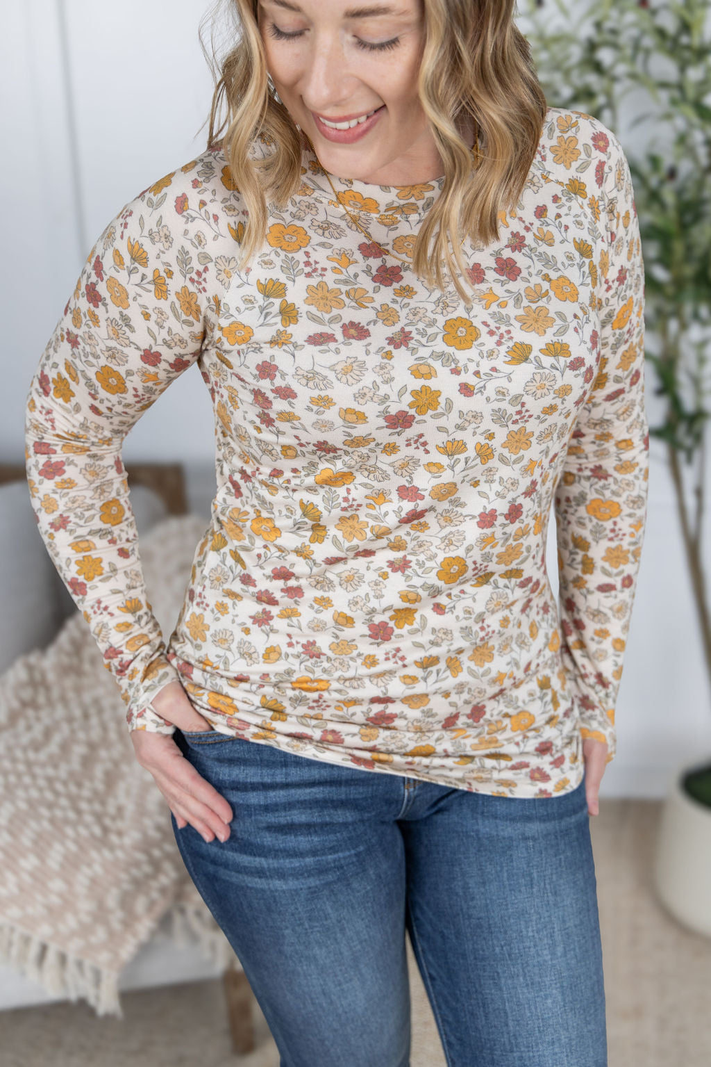 IN STOCK Blair Long Sleeve Top - Fall Vintage Floral