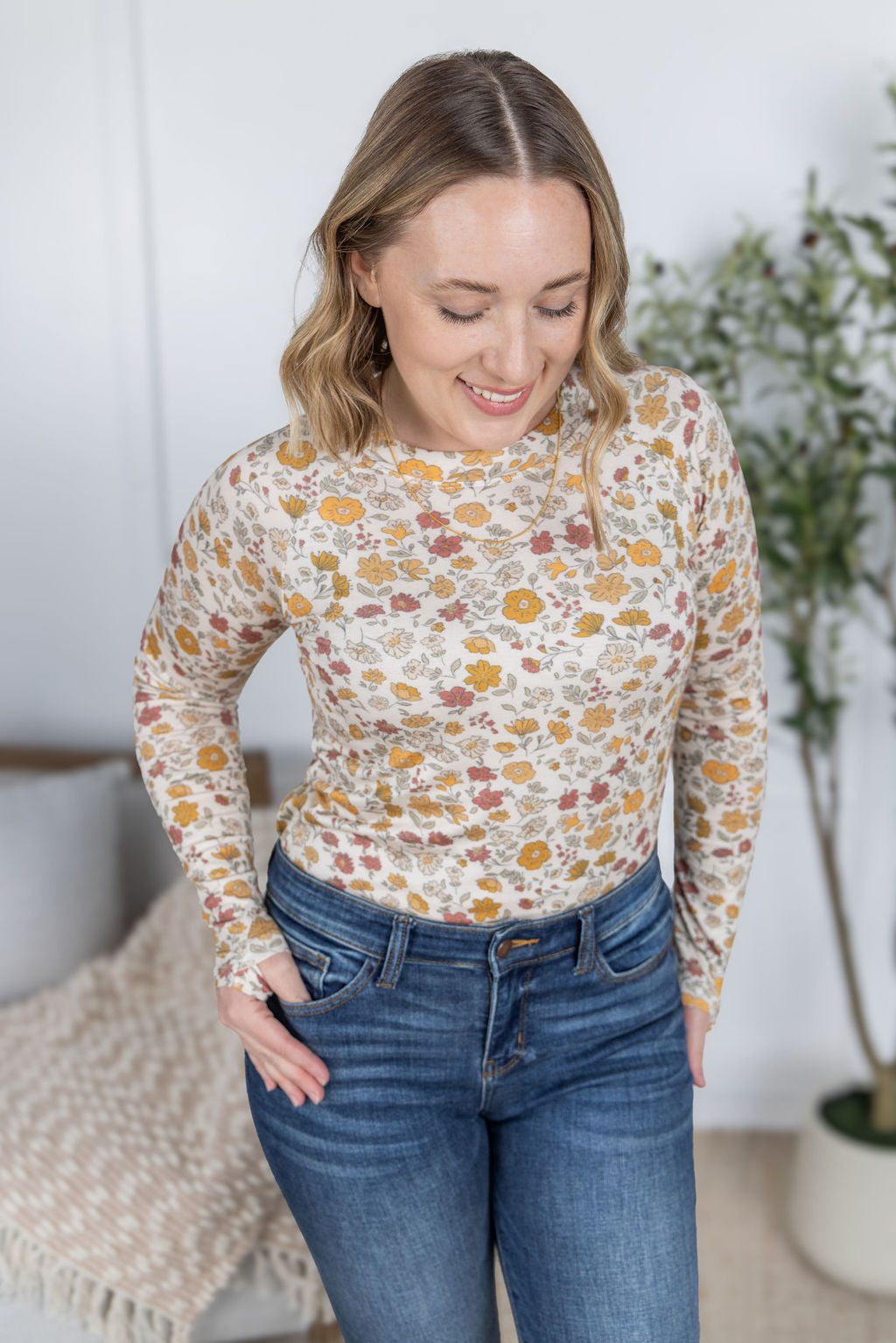 IN STOCK Blair Long Sleeve Top - Fall Vintage Floral