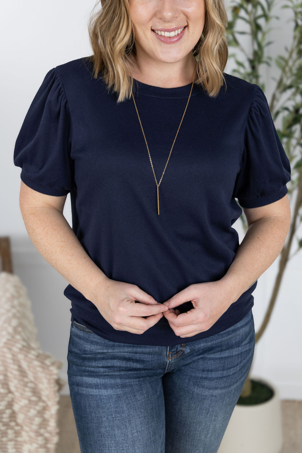 IN STOCK Katie Cozy Top - Navy