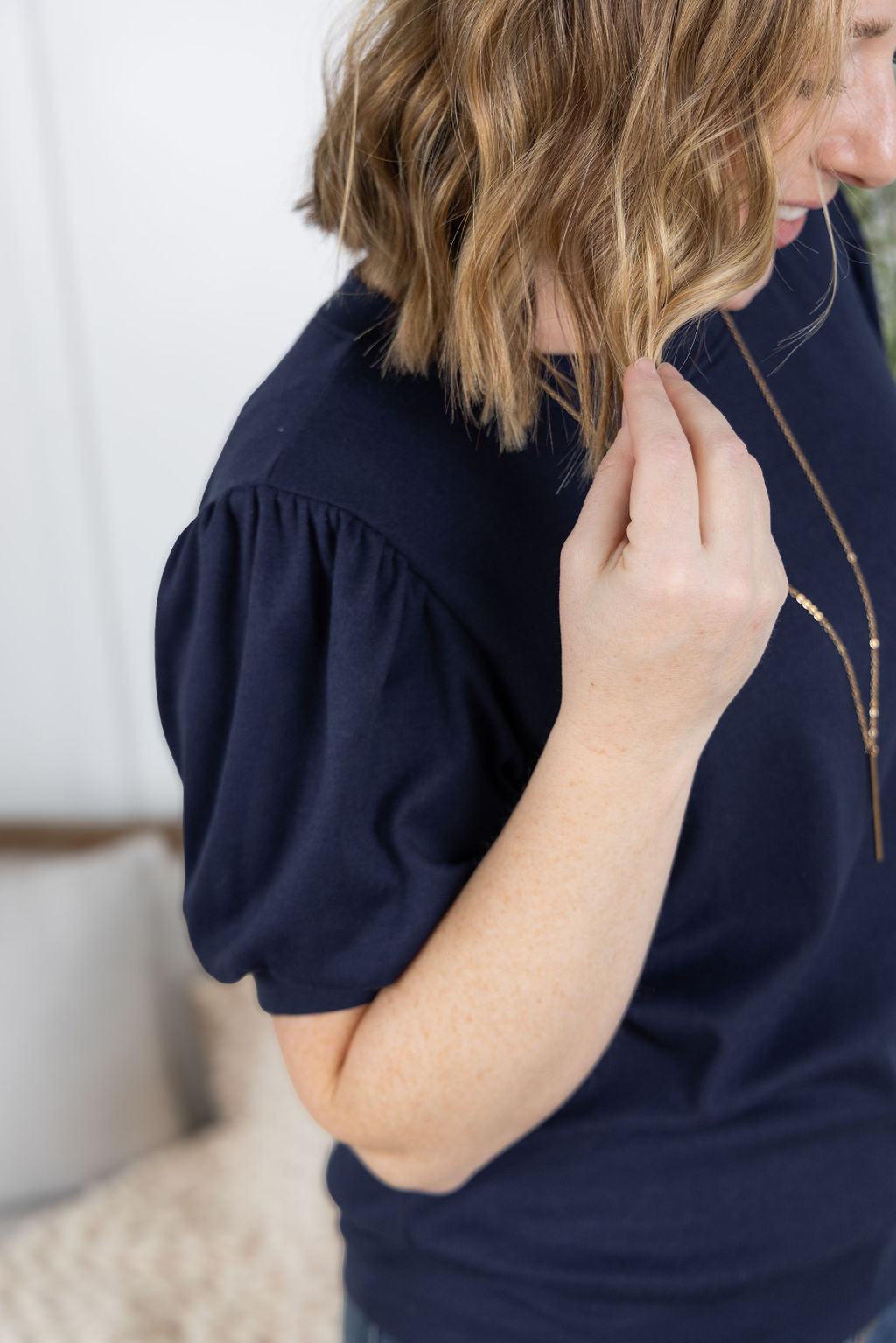 IN STOCK Katie Cozy Top - Navy