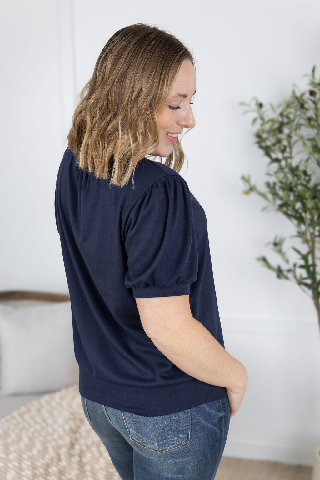 IN STOCK Katie Cozy Top - Navy