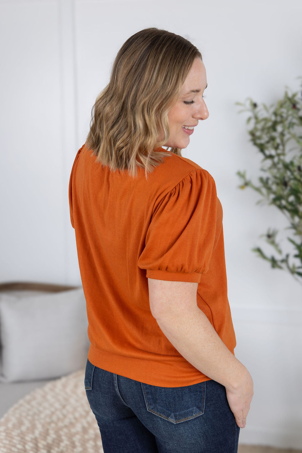 IN STOCK Katie Cozy Top - Pumpkin