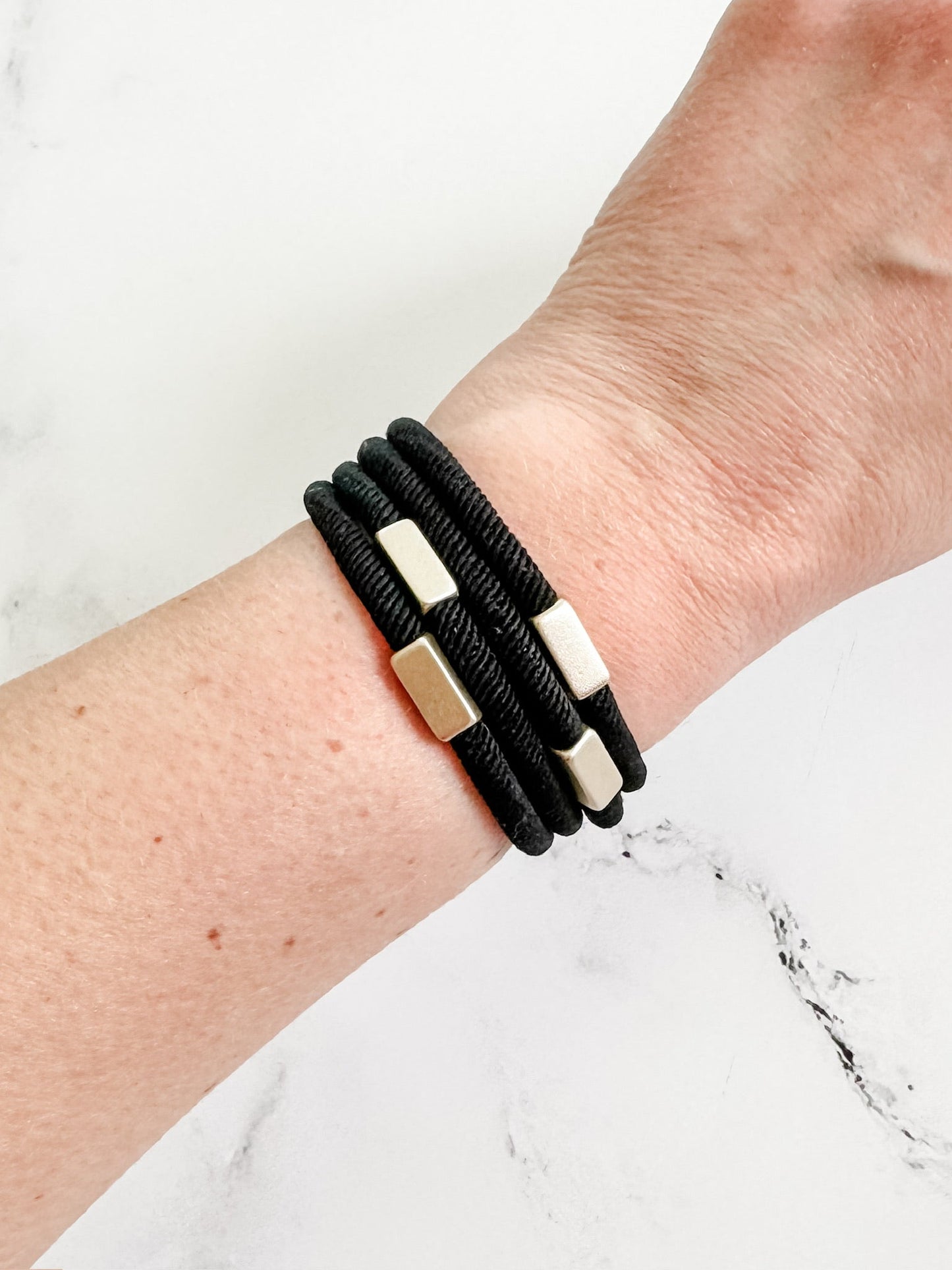 IN STOCK Hair Tie Bracelet Sets - Neutral Gold Accents | Hair Accessories FINAL SALE