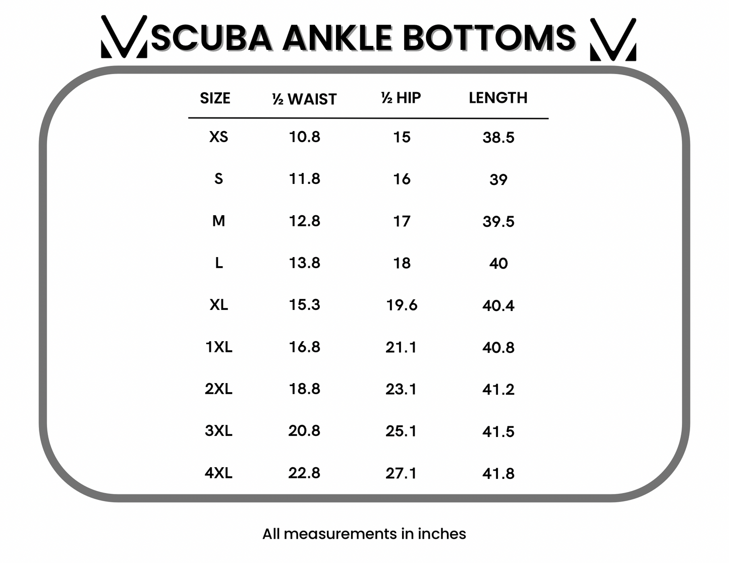 IN STOCK Scuba Ankle Bottoms- Black