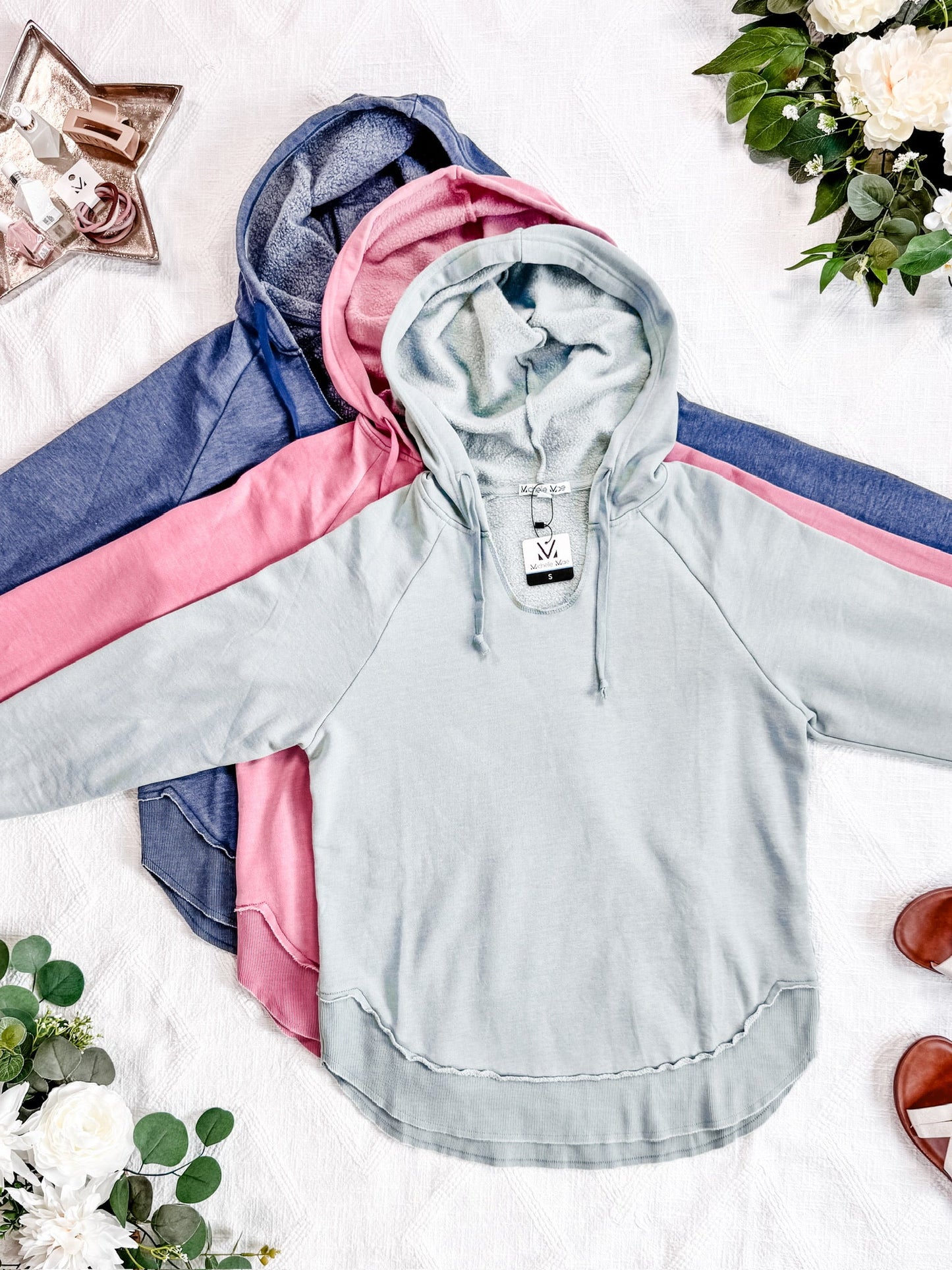 IN STOCK Vintage Wash Beach Hoodie - Dusty Pink FINAL SALE