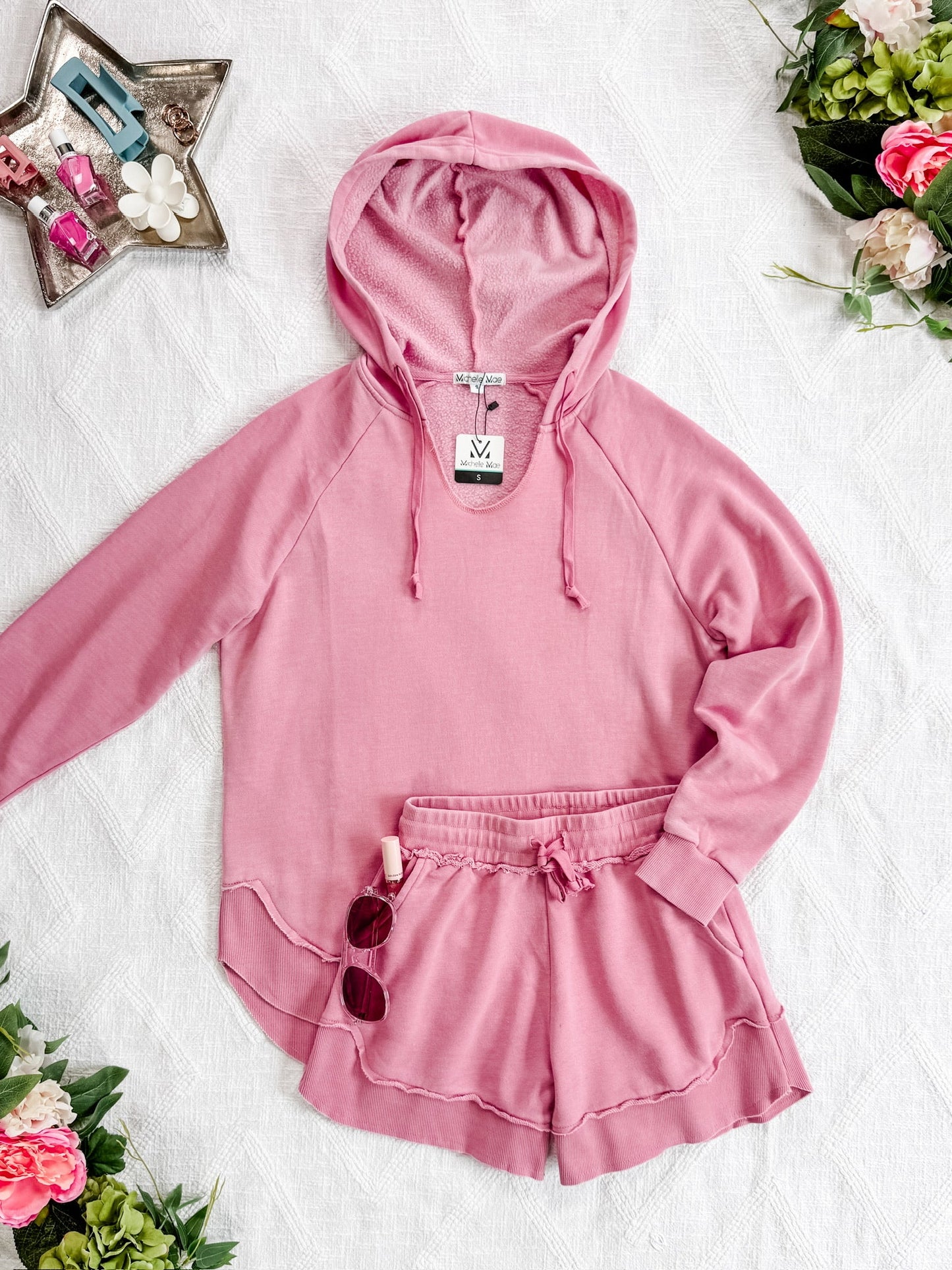IN STOCK Vintage Wash Beach Hoodie - Dusty Pink FINAL SALE