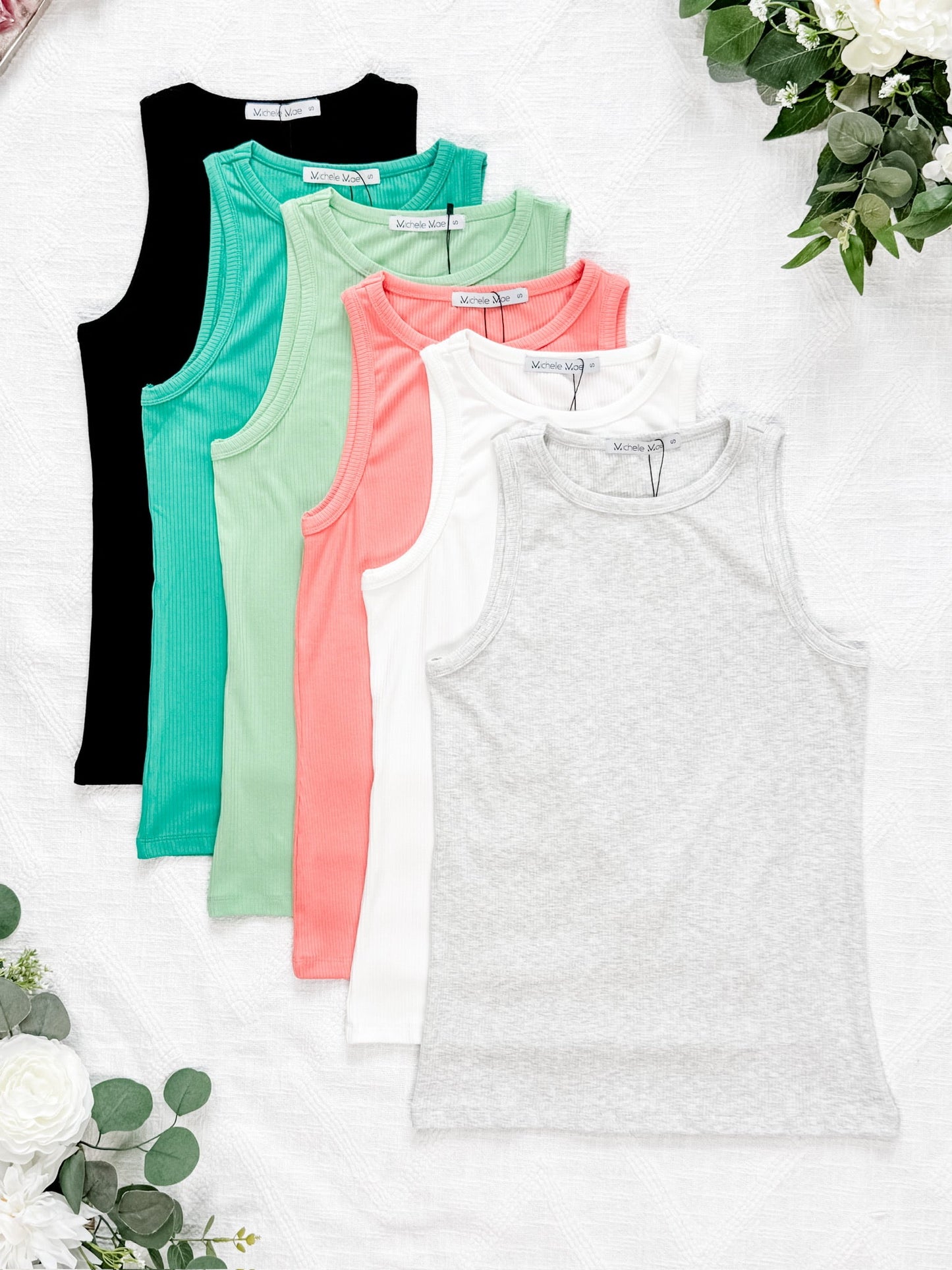 IN STOCK Tara Ribbed Tank - White