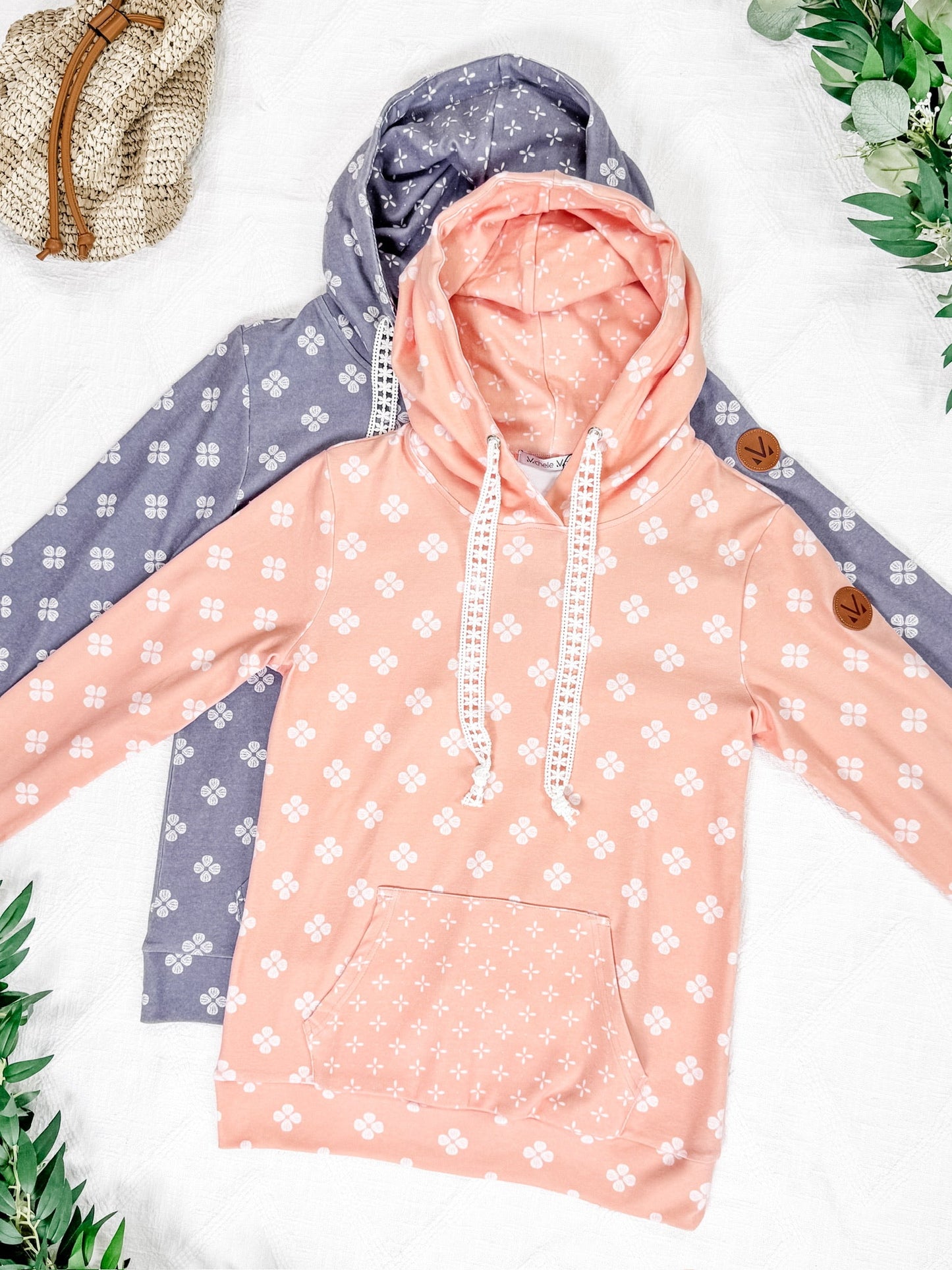IN STOCK Hailey Pullover Hoodie - Coral Floral