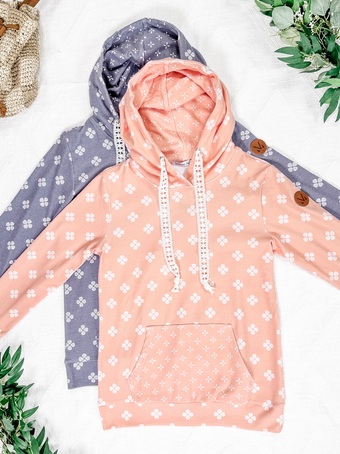 IN STOCK Hailey Pullover Hoodie - Coral Floral
