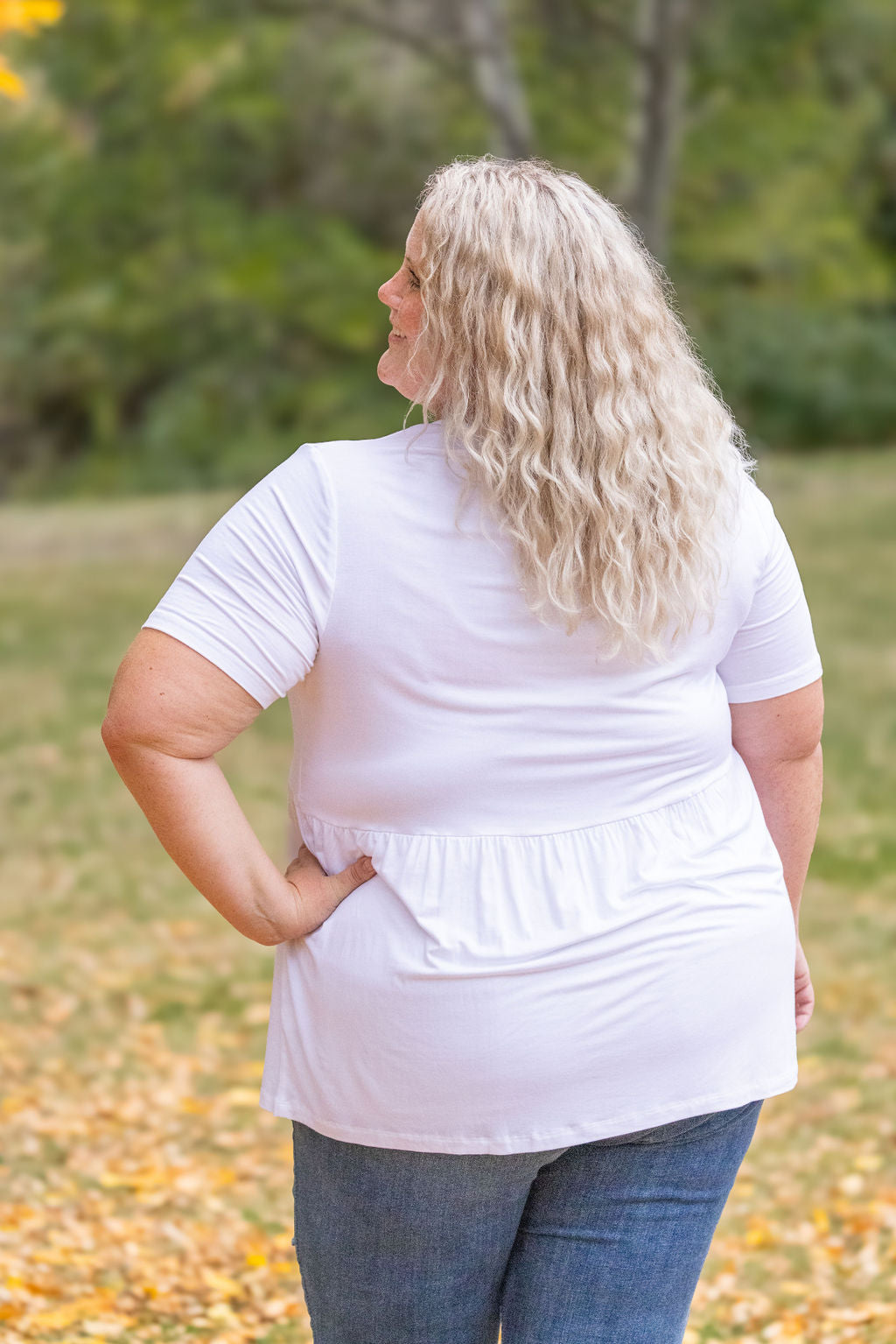 IN STOCK Sarah Ruffle Short Sleeve - White