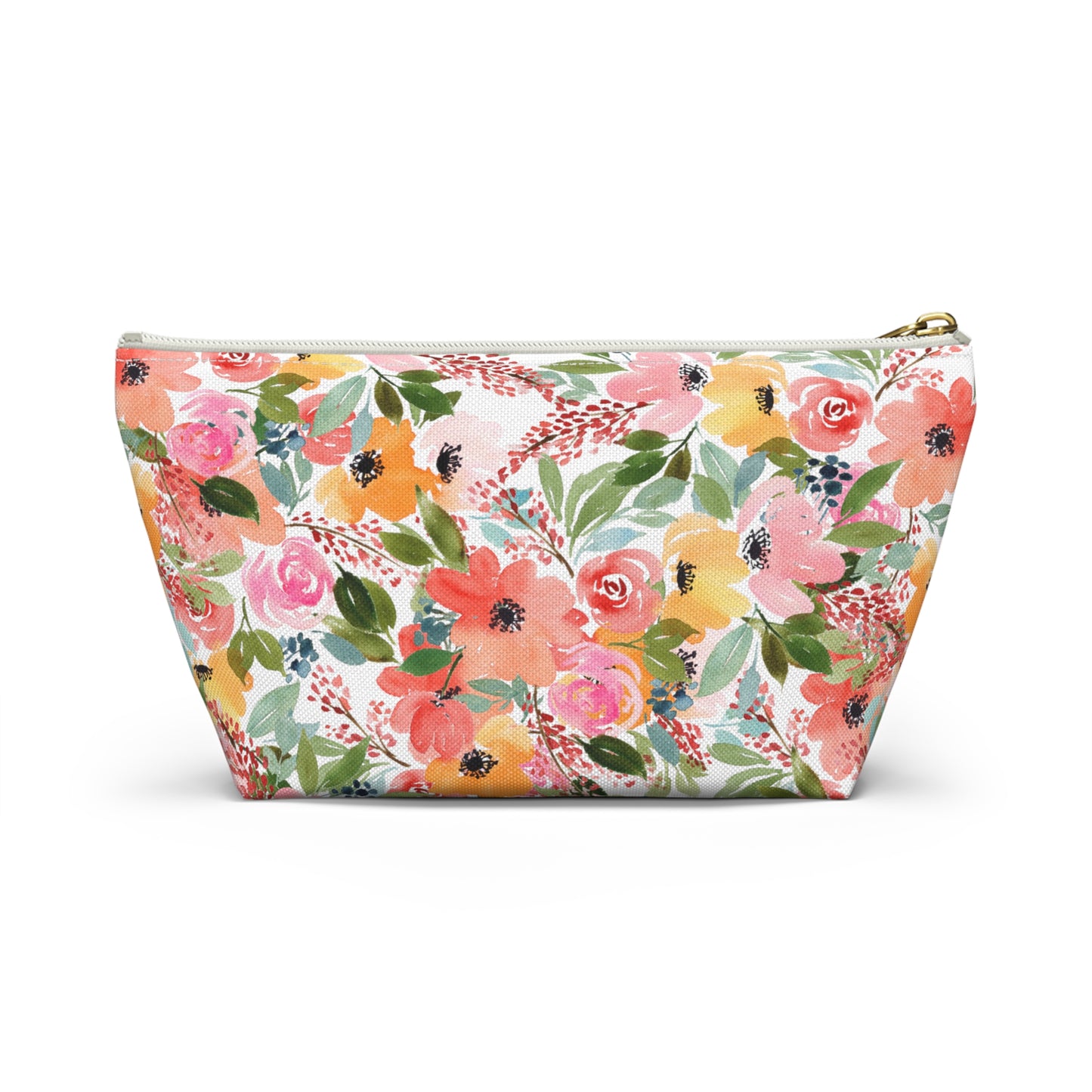 Pink, Yellow & Orange Poppies- Accessory Pouch