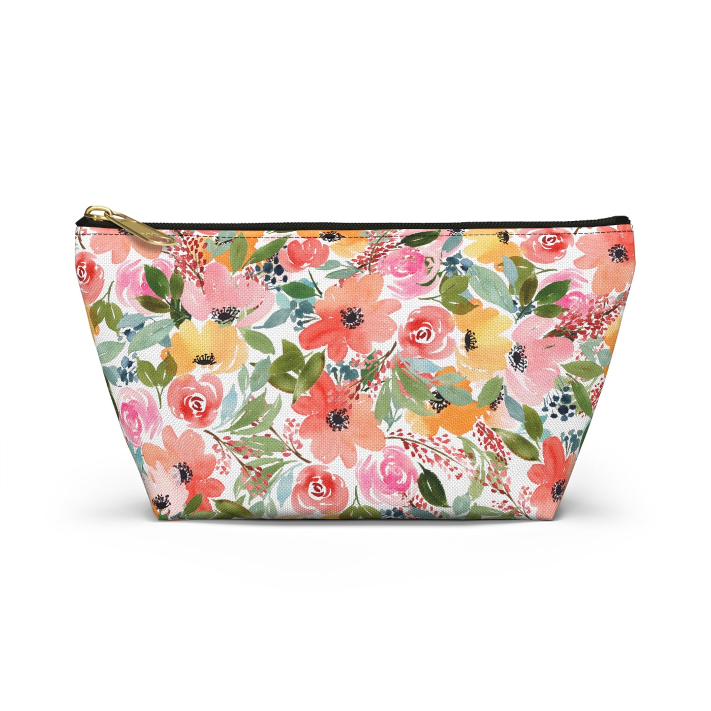 Pink, Yellow & Orange Poppies- Accessory Pouch