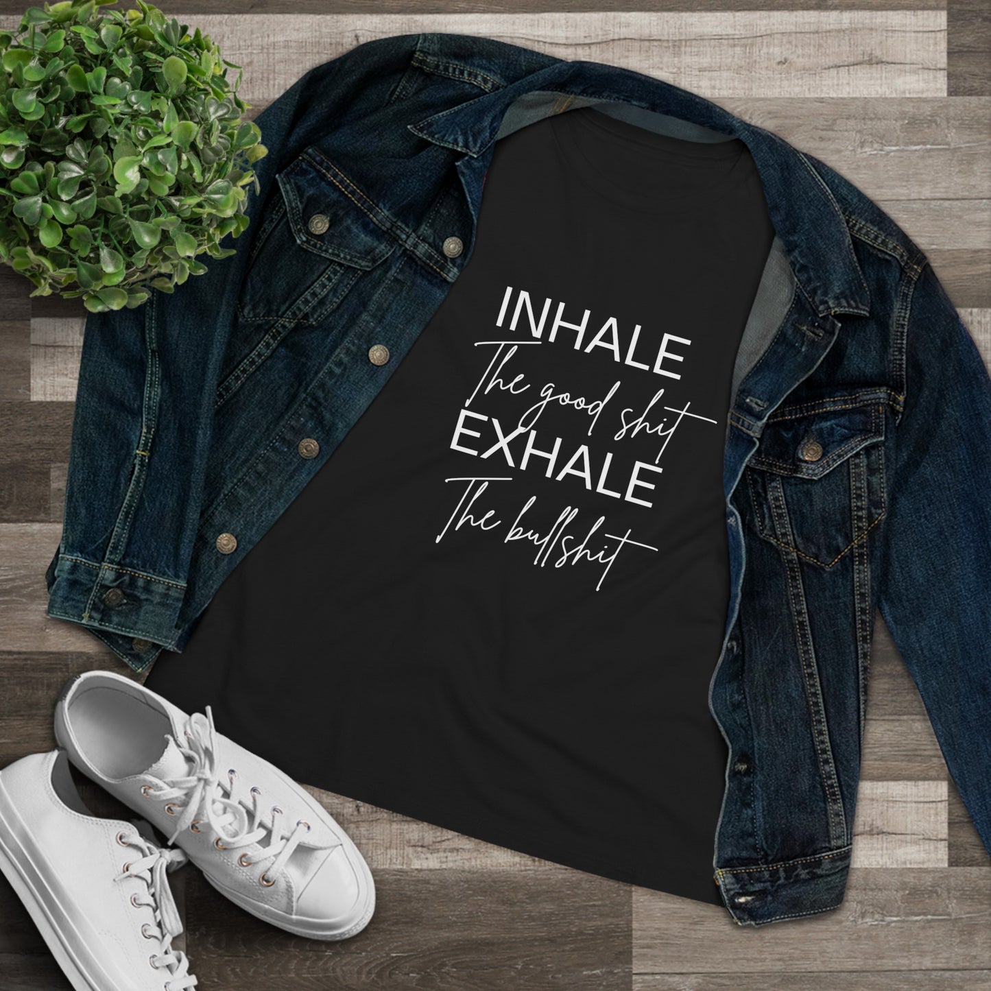 Inhale Exhale- Women's Cotton Tee