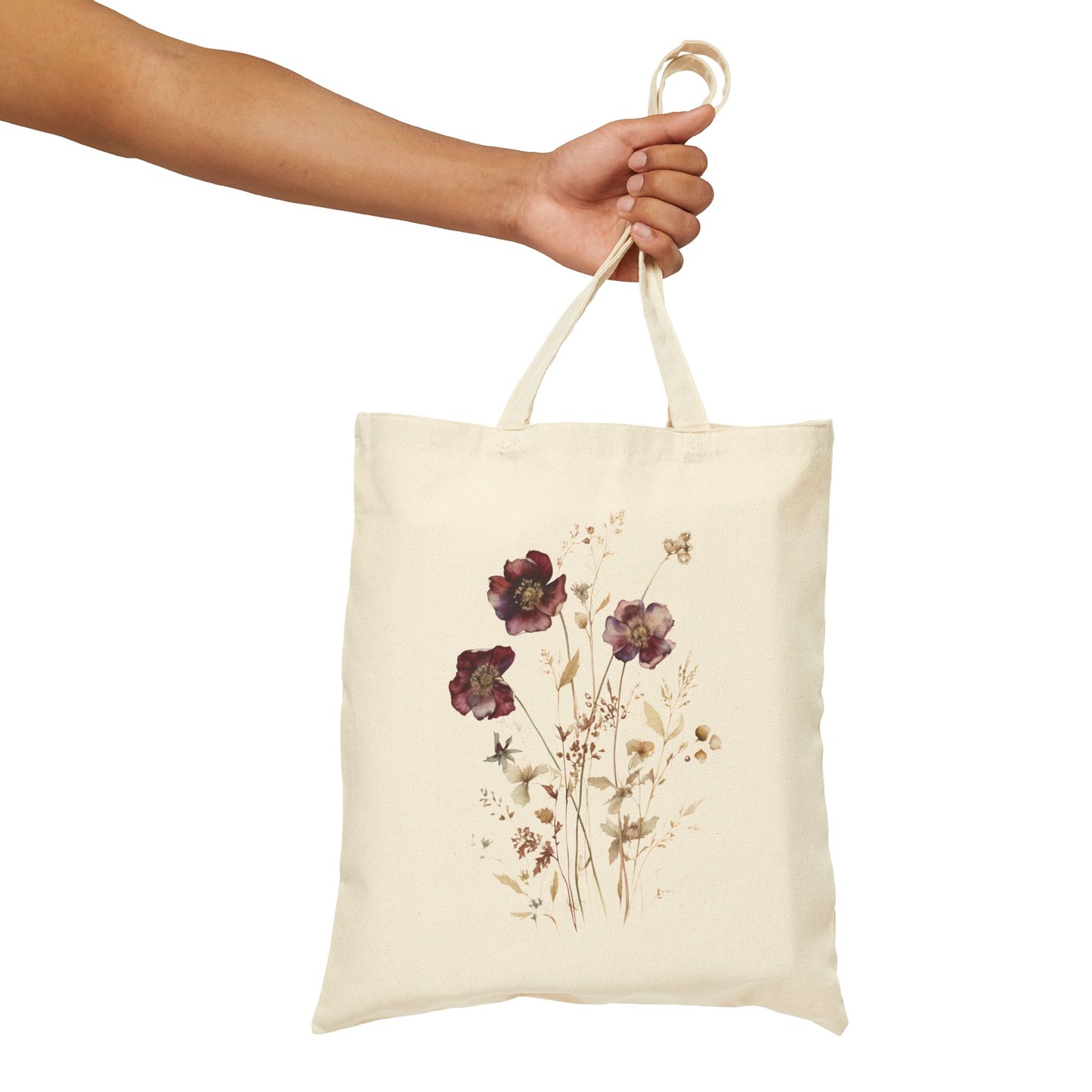 Floral Cotton Tote Bag.