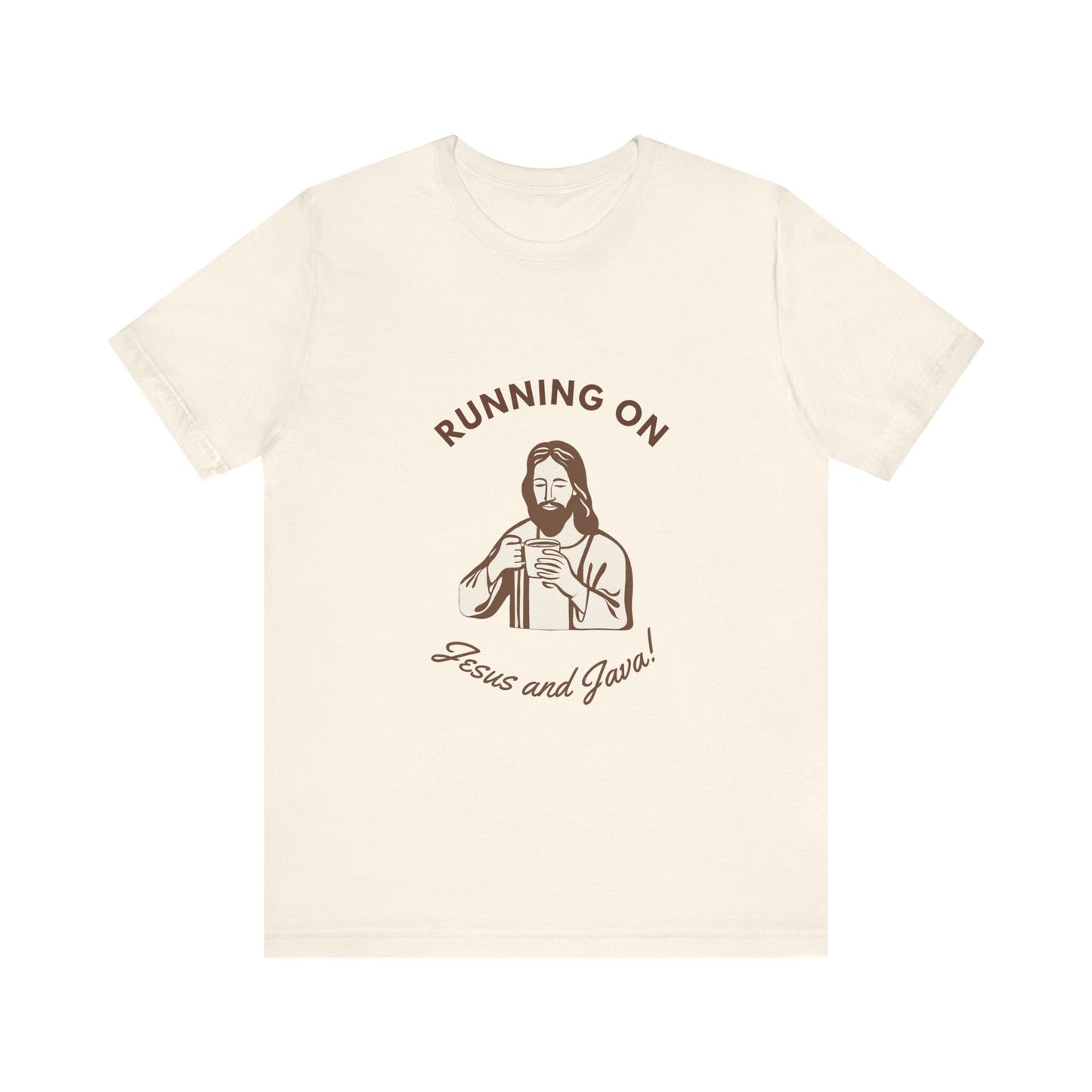 Running on Java & Jesus- Unisex Jersey Short Sleeve Tee