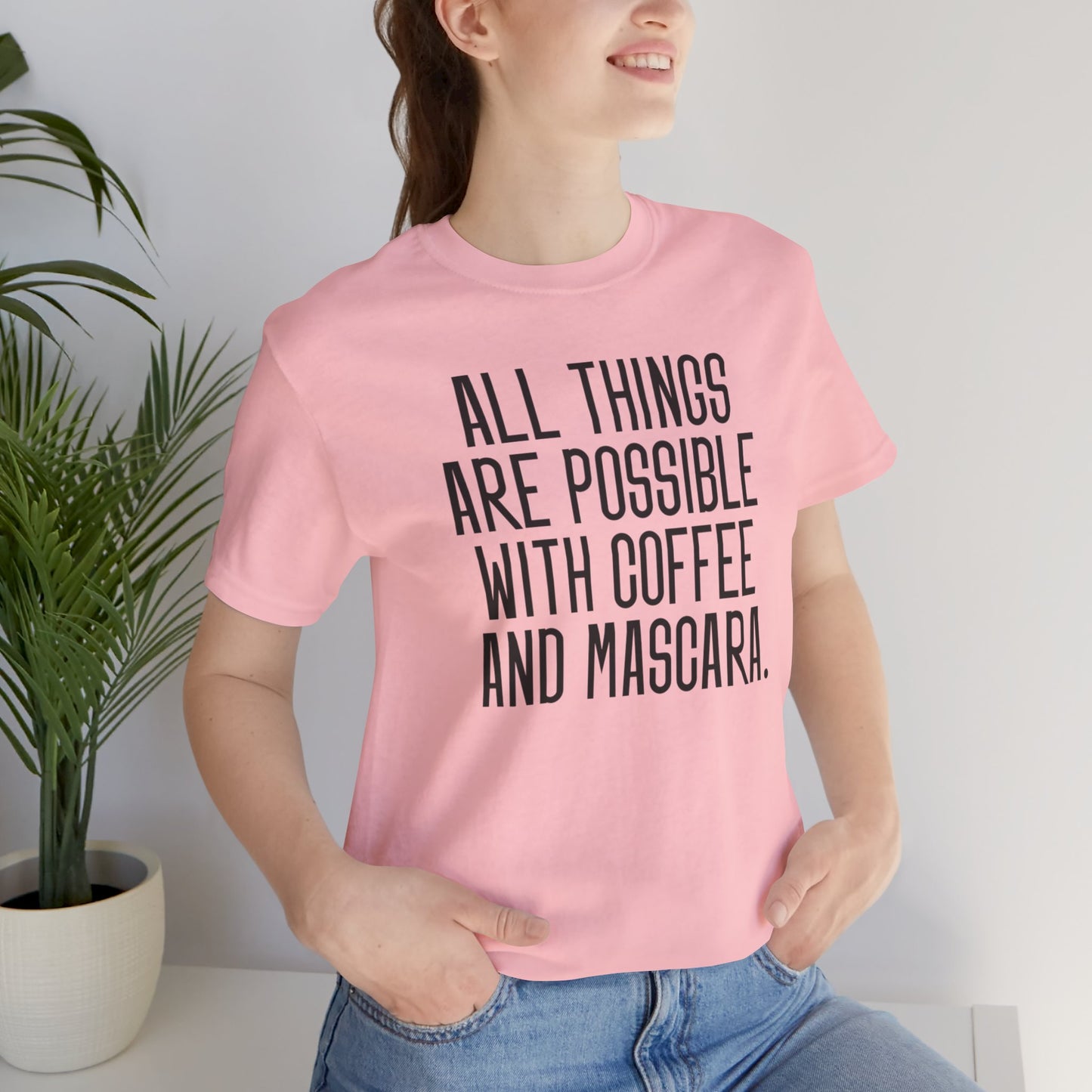 Mascara & Coffee - Unisex Jersey Short Sleeve Tee