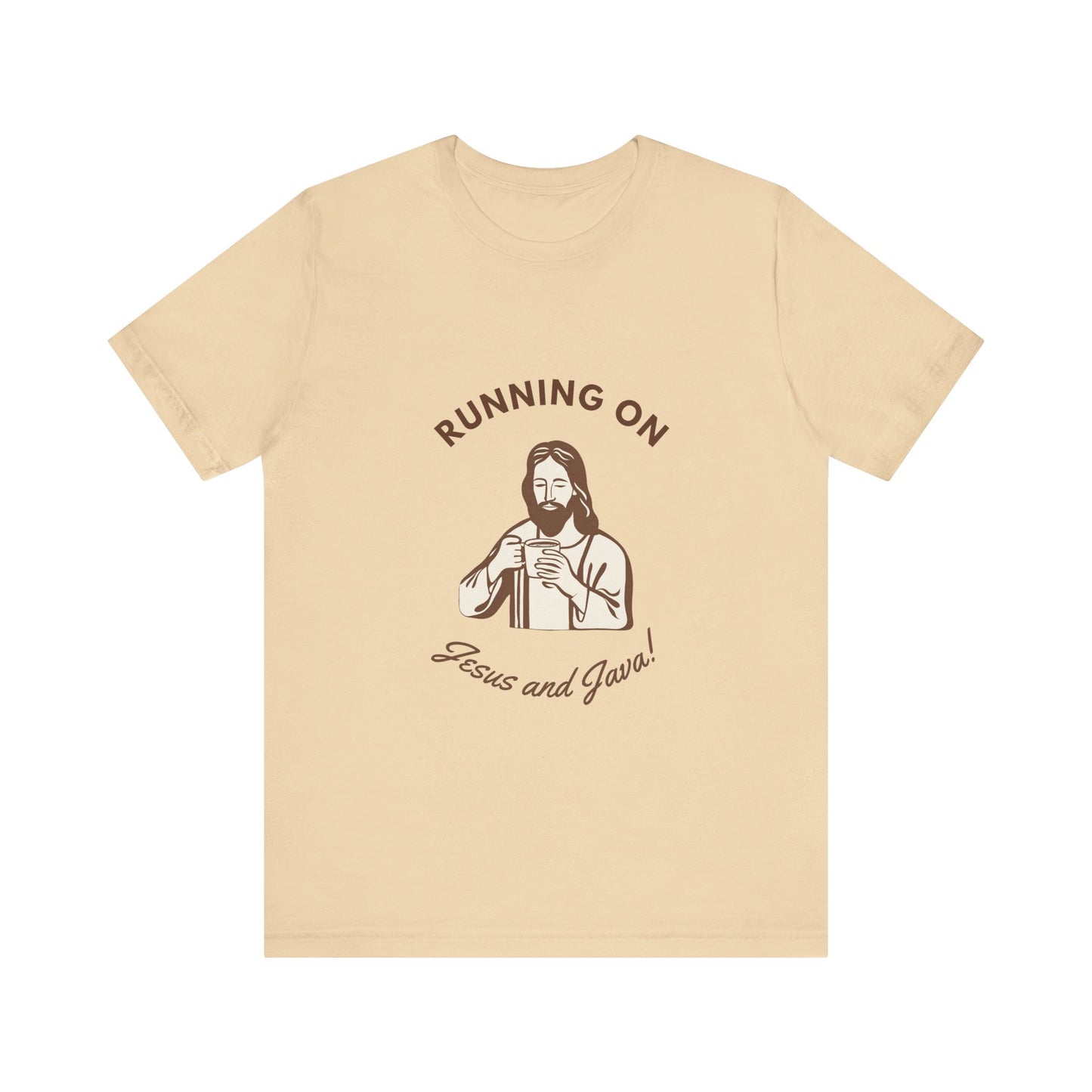 Running on Java & Jesus- Unisex Jersey Short Sleeve Tee