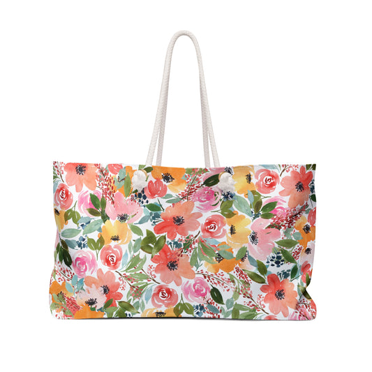 Pink, Yellow & Orange Poppies - Weekender Bag