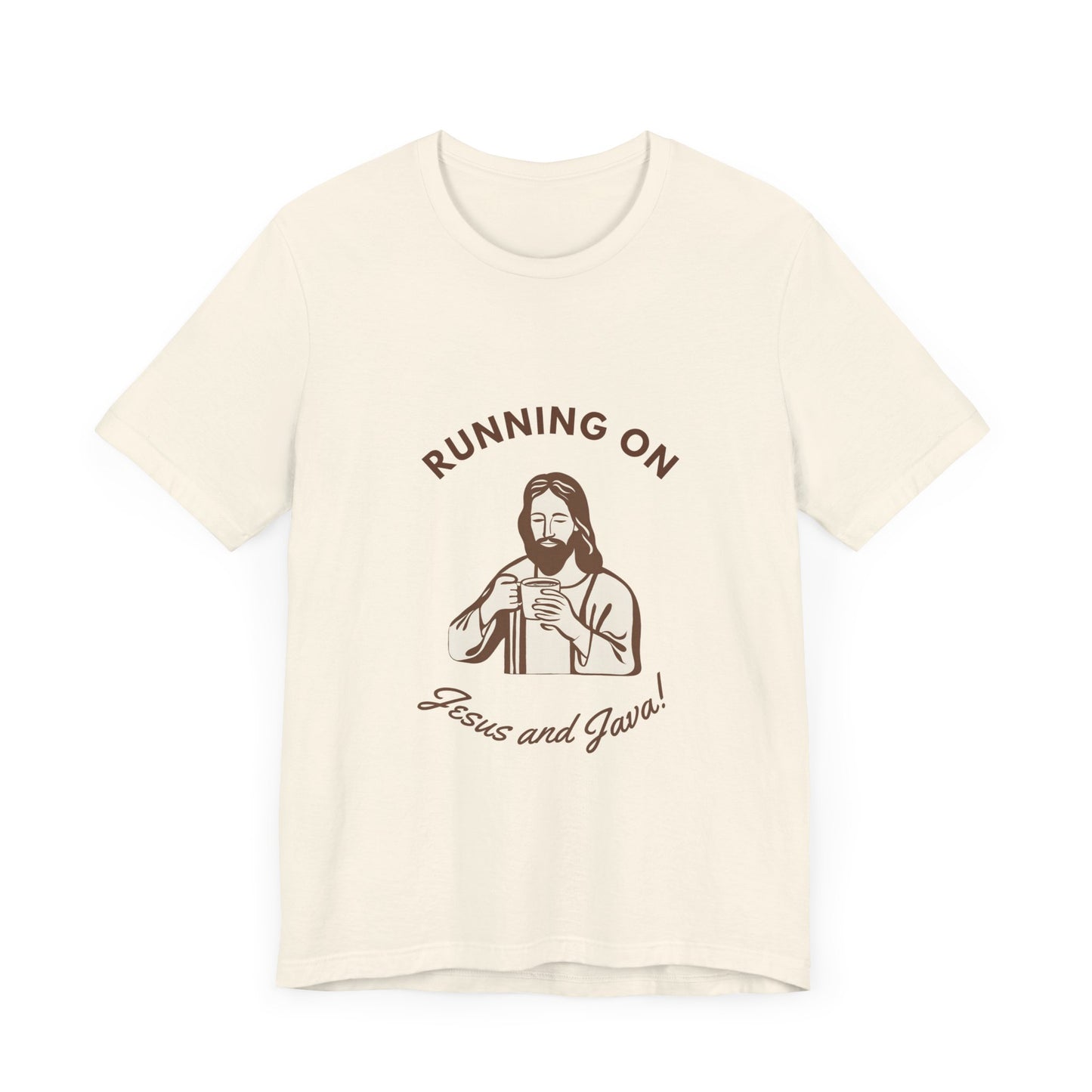 Running on Java & Jesus- Unisex Jersey Short Sleeve Tee